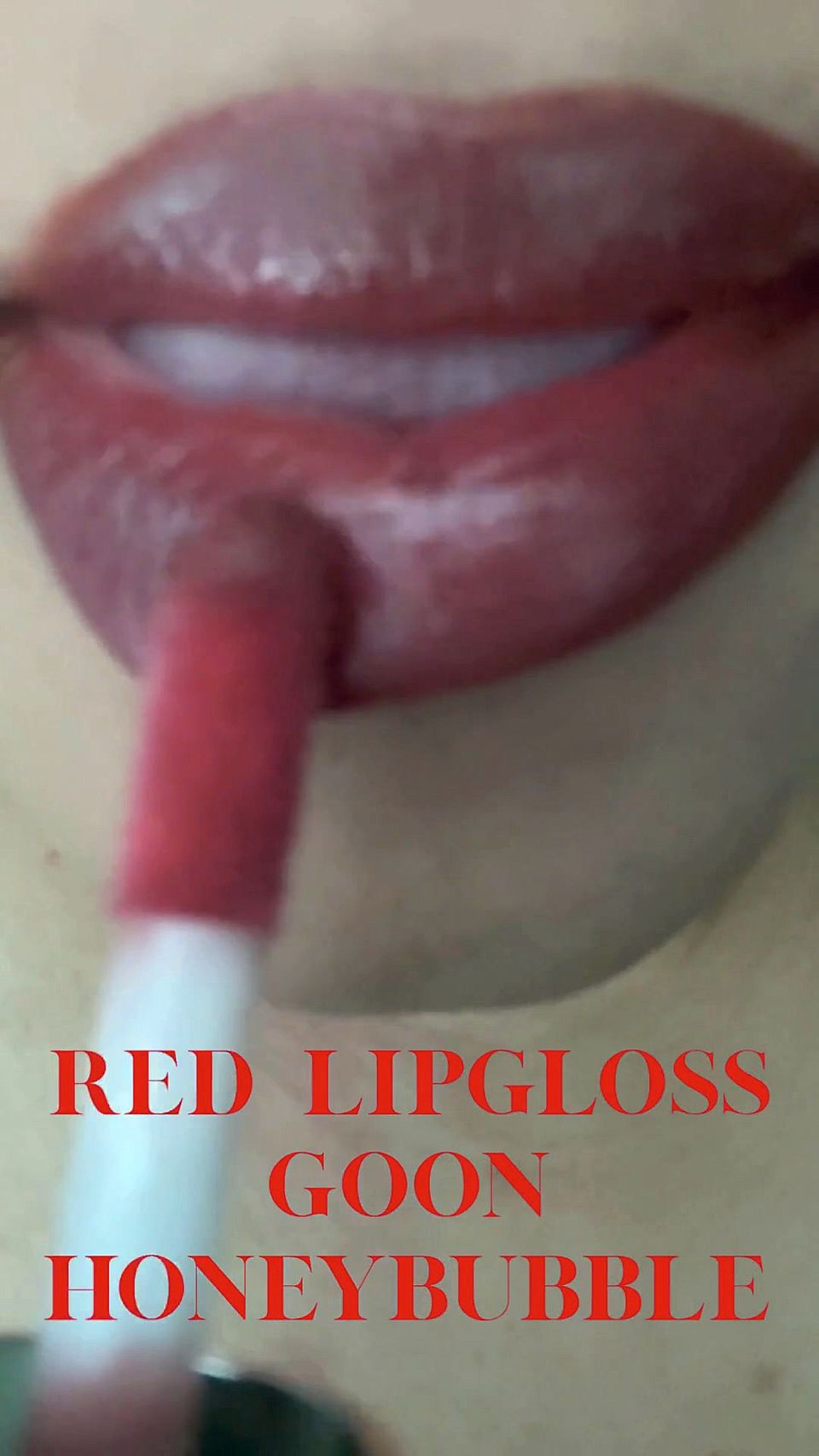 Applying Red Lipgloss Lip Fetish, Gooning, Femdom, Findom
