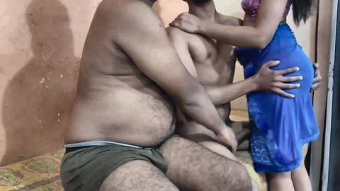 Indian husband wife 3 some sex with college friend