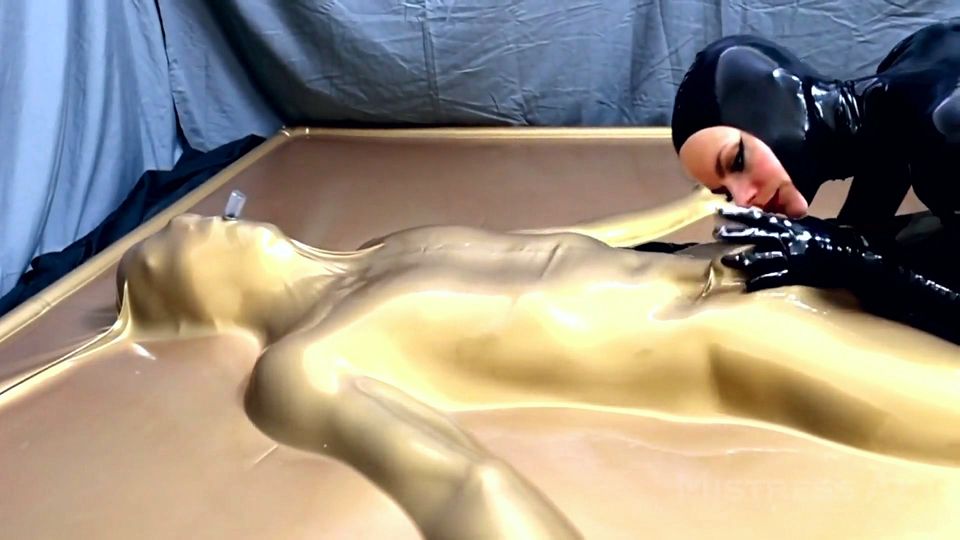 Latex Lovers Encased in Gold
