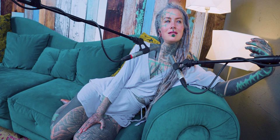 I talk about Z - zeal - ASMR podcast SFW talking goth skinny girl dreadlocks tattoo model inked girl