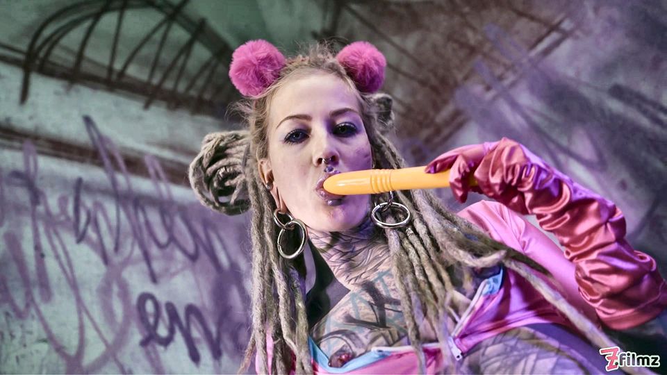 Solo Double Penetration - Tattooed Goth Punk Anal Masturbation & ATM