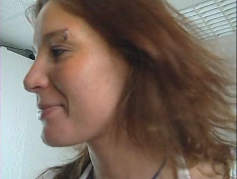 Lovely brunette babe toys her pussy at the casting