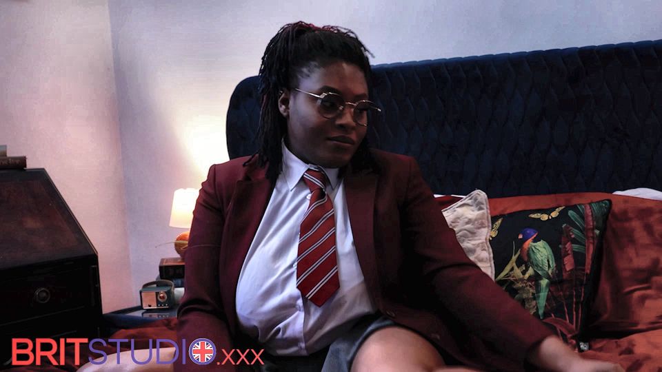 Naughty Student Oshun mocks your small cock!