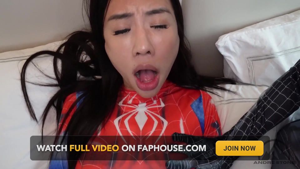 Asian Hotties Tammy & Eleanor Do Spidergirl Cosplay for Hung Stud
