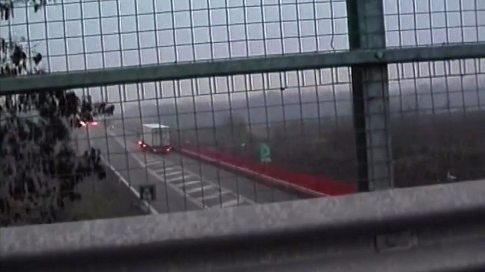 Horny MILF Stuffing Huge Dildo in Highway Adventure