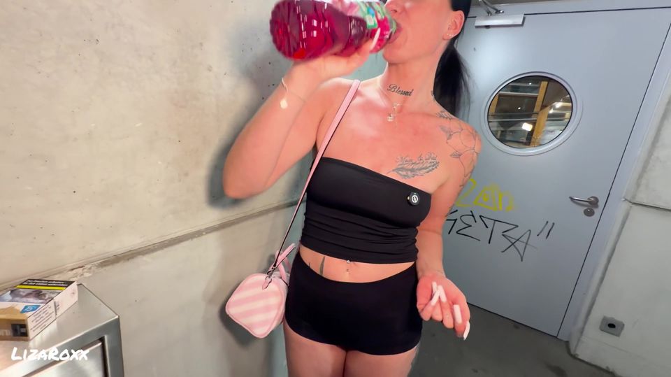Smoking Blowjob - Make Stranger Happy in Parking Garage