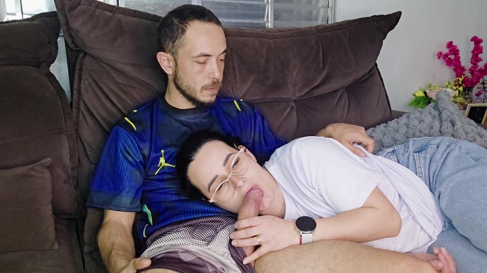 Stepsister is seduced by her stepbrother while watching the Brazil game