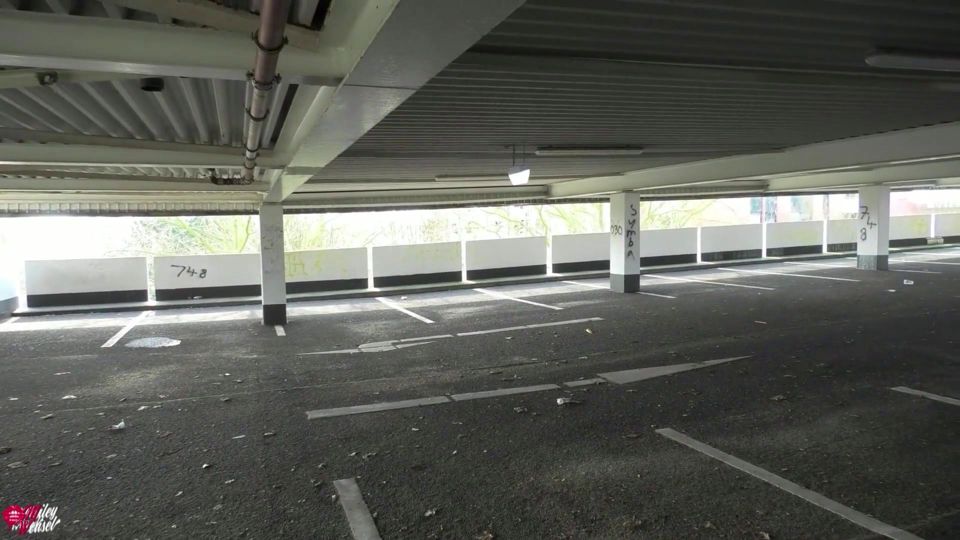 Horny Blonde German Slut Ordered to the Parking Garage and Fucked