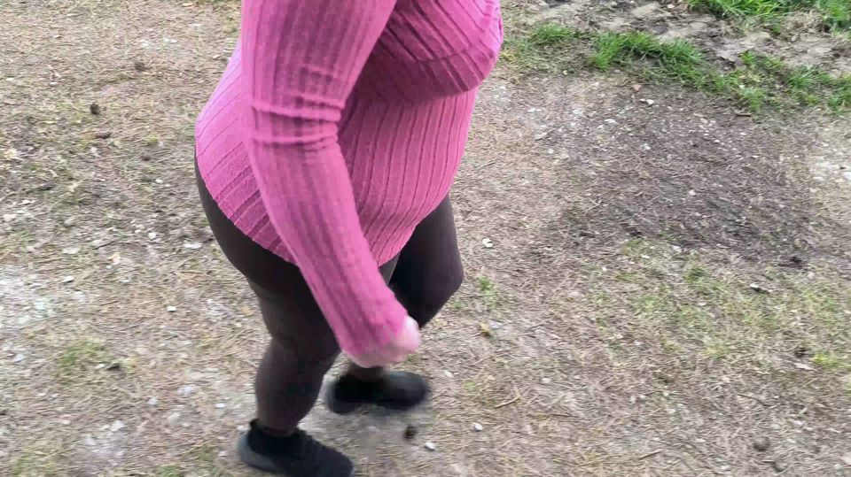 Going for a walk while beating your breasts