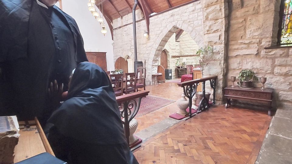 Taste of Curiosity The nun sucks off the priest's cock
