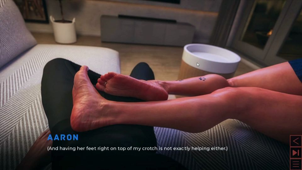 the synthetic milf masturbate awith feet in her room
