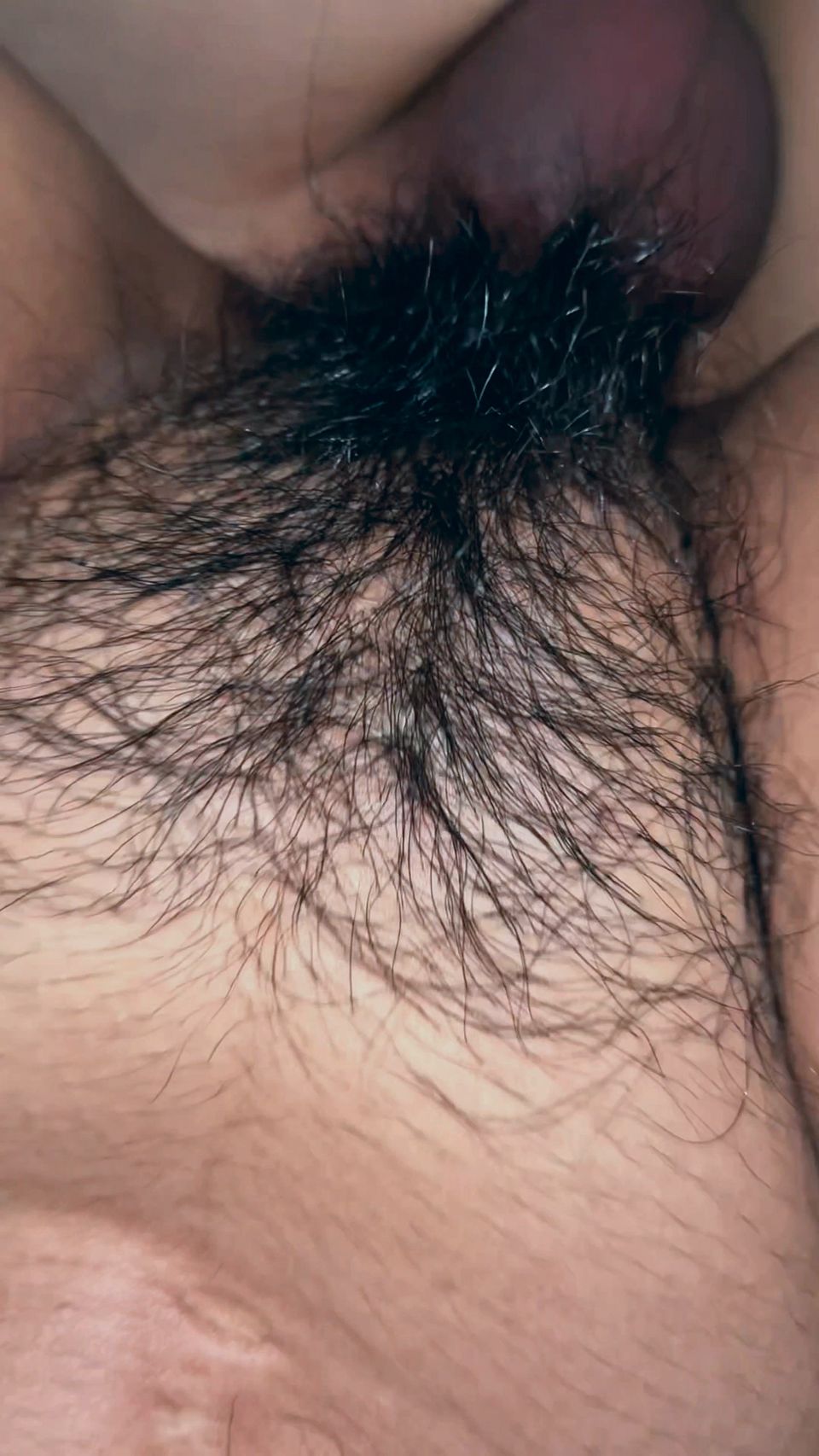 How delicious this hairy vagina eats her dick