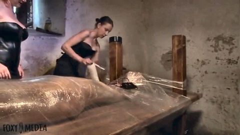 Completely Wrapped in Foil. Facesitting and Penis Gimmicks