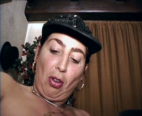 Amatuer German whore fucks her pussy with a big dildo