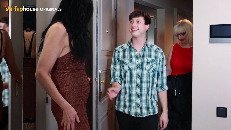 Young Tea Bugging the Hostess
