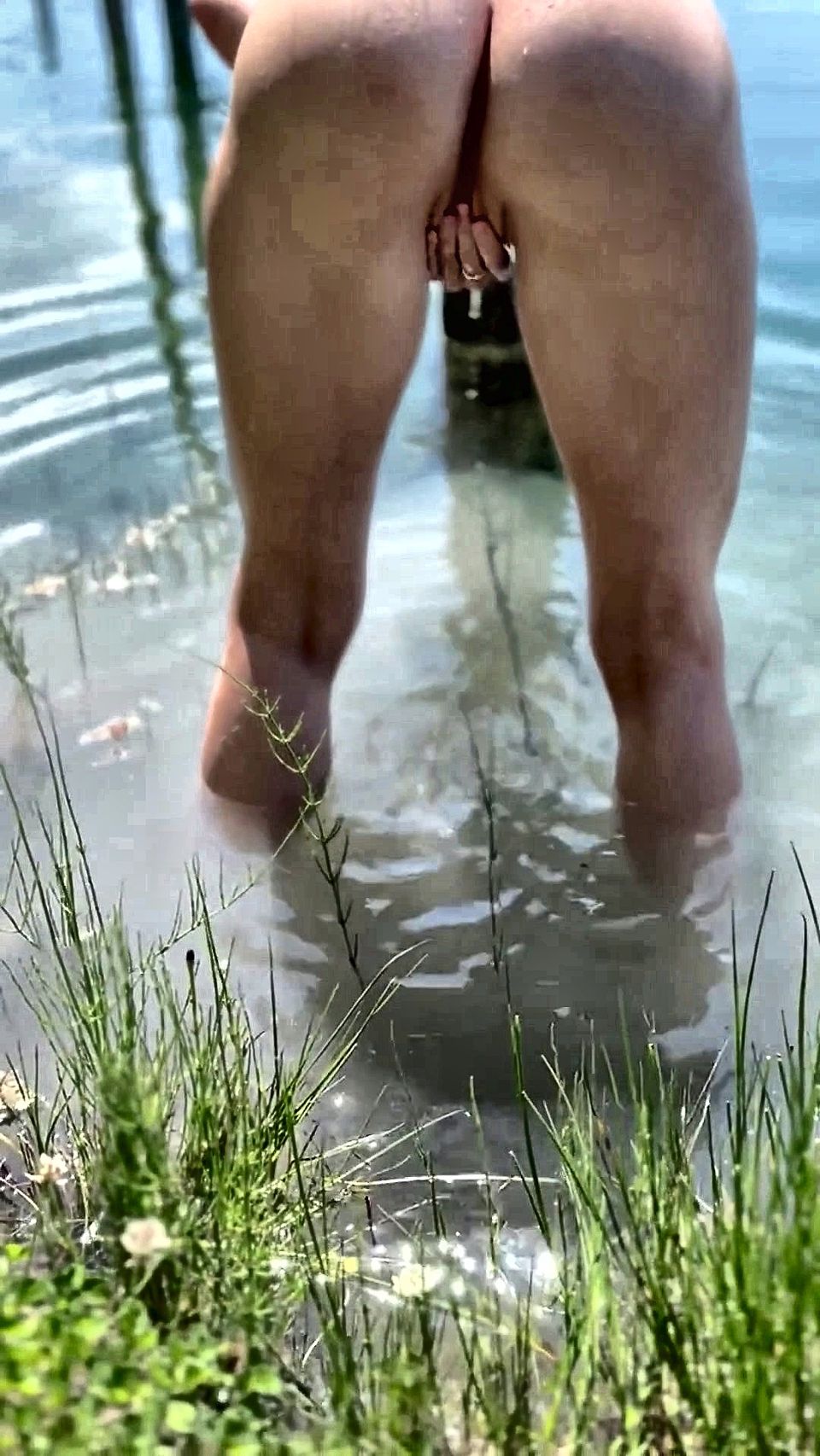 Naked Girl on the River