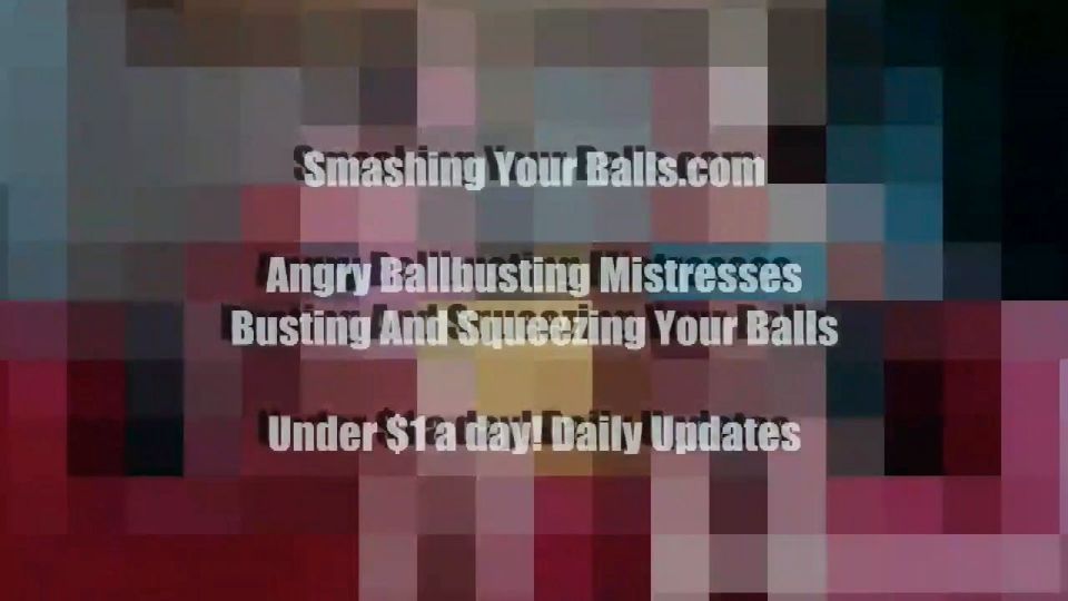 Ballbusting your balls up into your stomach