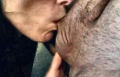 Mature brunette wife licks her colleague's balls