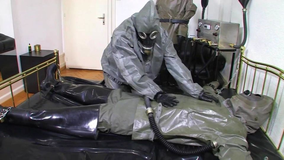 Three horny chemical suits lovers 1of 5