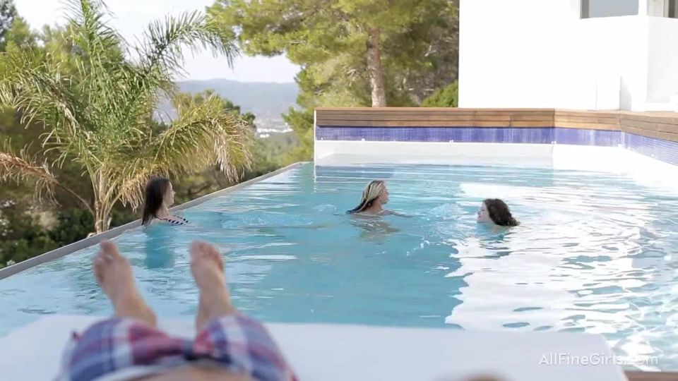 Sweet teen Beata takes hard cock near the pool