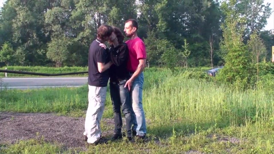 Daring public group sex gangbang threesome orgy PART 1