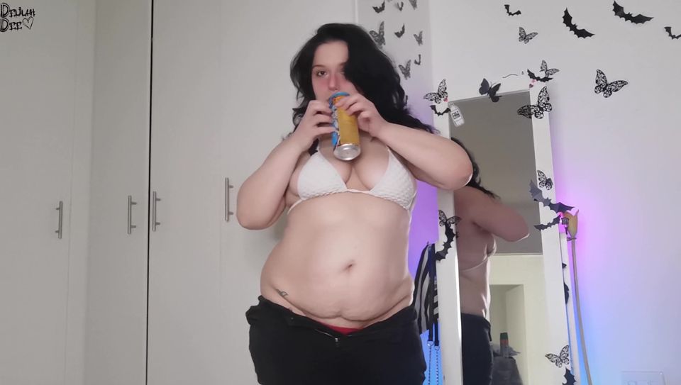 Alt Girl Asmr Burping Big Bloated Belly Jiggles