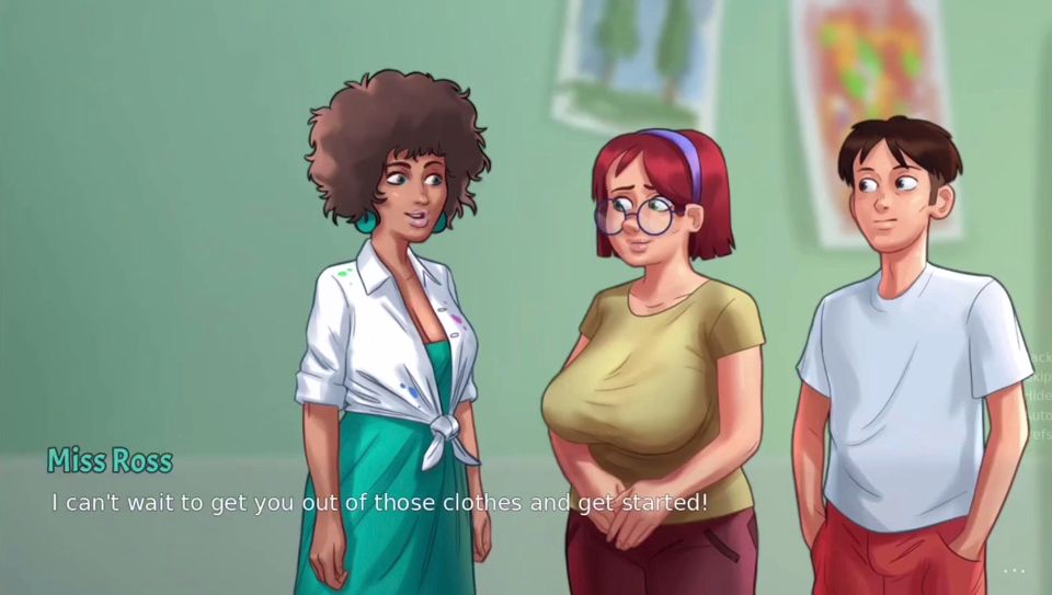 Barbara's erotic art lessons - summer time saga