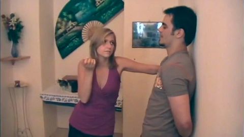Richie takes spit while standing