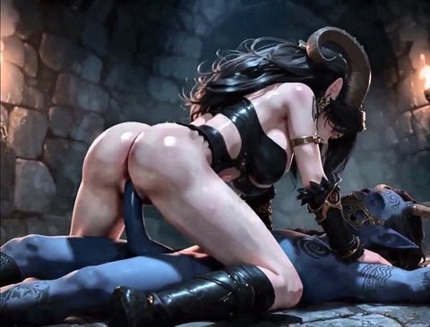 AI-generated: Sex between demons... they got stamina
