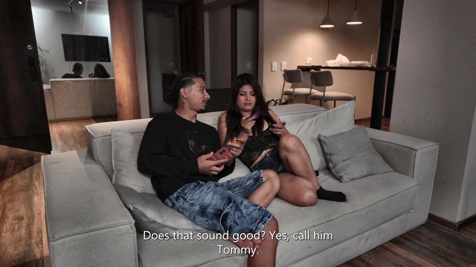 Two Cocks for a Peruvian Girl with a Tight Pussy