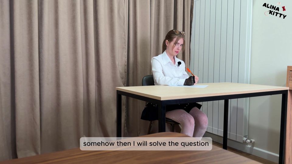 Alt Girl Student Tried to Cheat, Teacher Caught Her - Excellent Grade Landed Right in Her Mouth