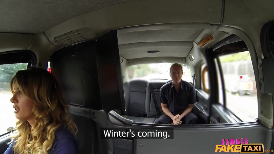 Female Fake Taxi - Horny Taxi Driver Picks up a Handsome Stranger, Gives Him a Blowjob & Finish Doggystyle Sex