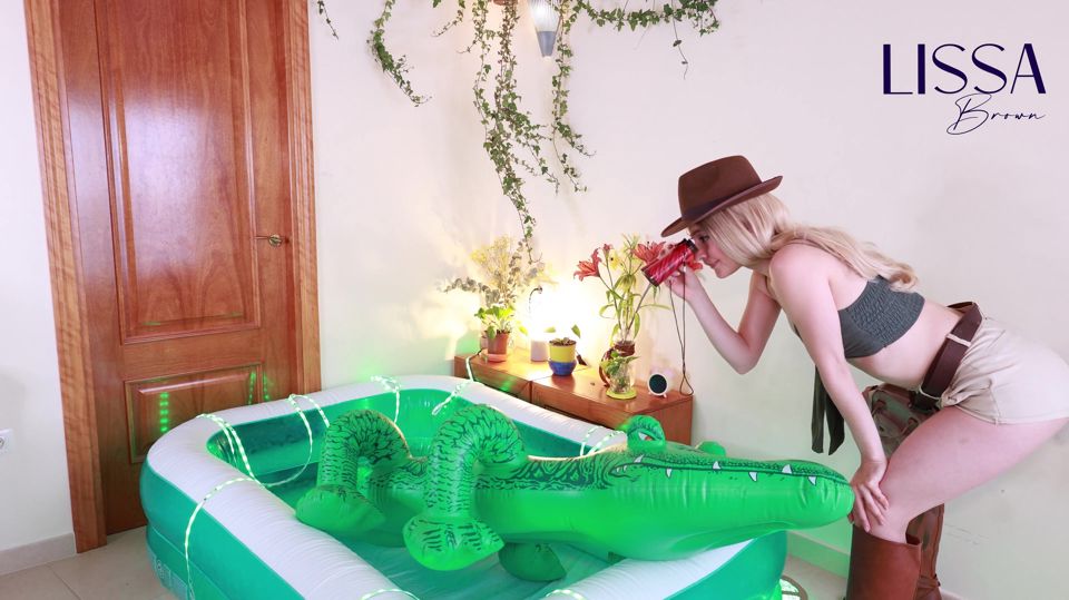 Humping, Dominating and Pee an Inflatable Crocodrile