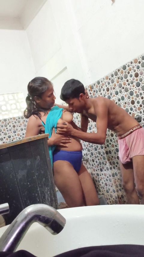 Girlfriend bathroom Sex doggy style
