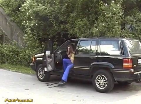 Gal Caught in Piss Pants