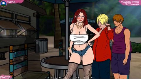 Lust Town - Gameplay - Roleplay - Amanda Works in Bar and Gets Exposed Herself