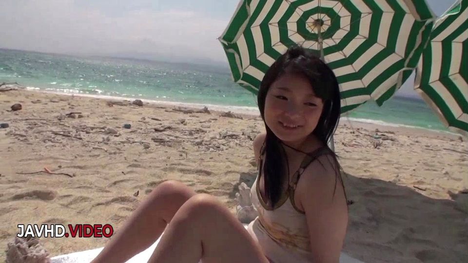 Hina Maeda's Beach Threesome Ends in Hot Outdoor Creampie