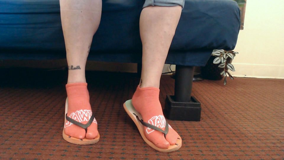 Watermelon Red Flipflops Red Ankle Socks