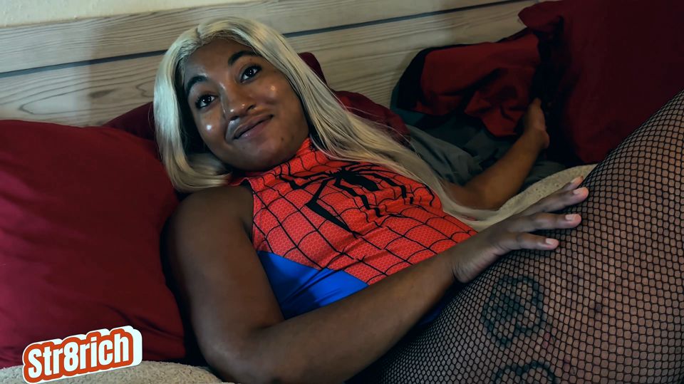 My stepdaughter pussy is so fat omg I had to fuck her in that spidergirl cosplay outfit