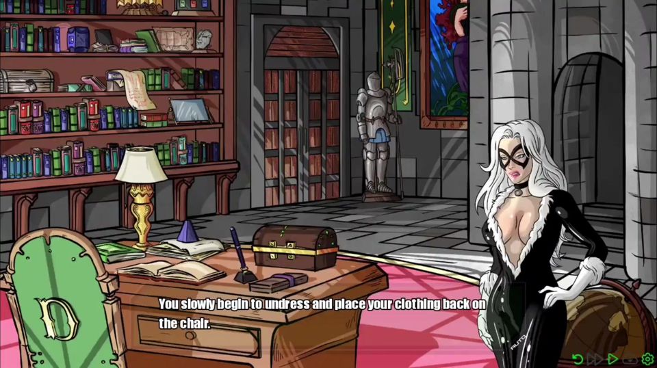 Sexy cowgirl gives her master a blowjob - doomination gameplay