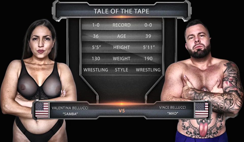 Valentina Bellucci Vs Vince Bellucci Mixed Wrestling