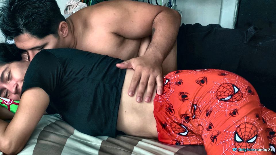 SHARING MY BED AND ALSO MY PUSSY WITH MY NEIGHBOR'S HARD COCK