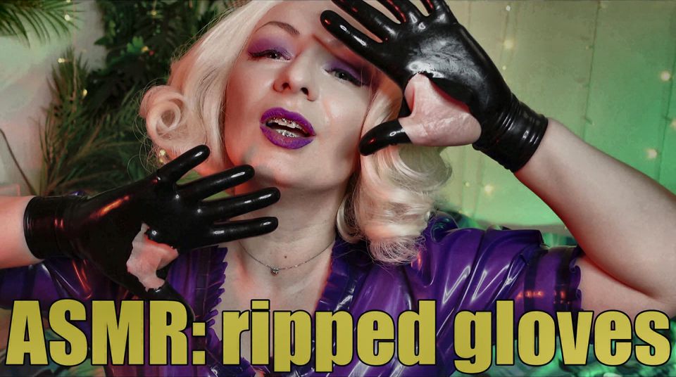 Ripped latex rubber gloves video
