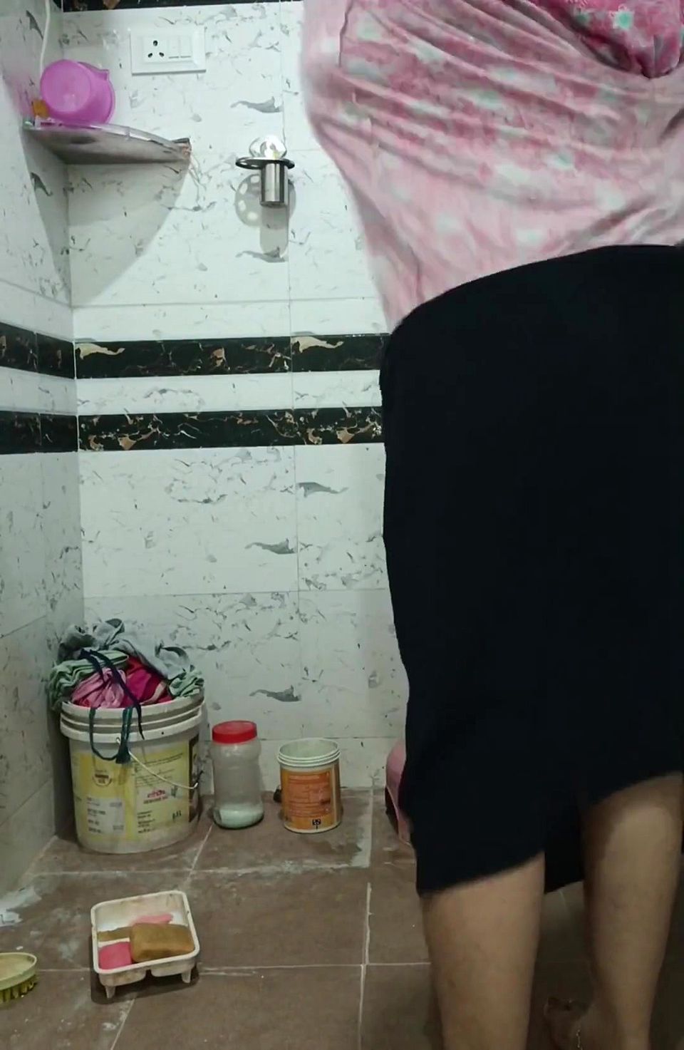 Priya Bhabi Hot Body Wash in Bathroom