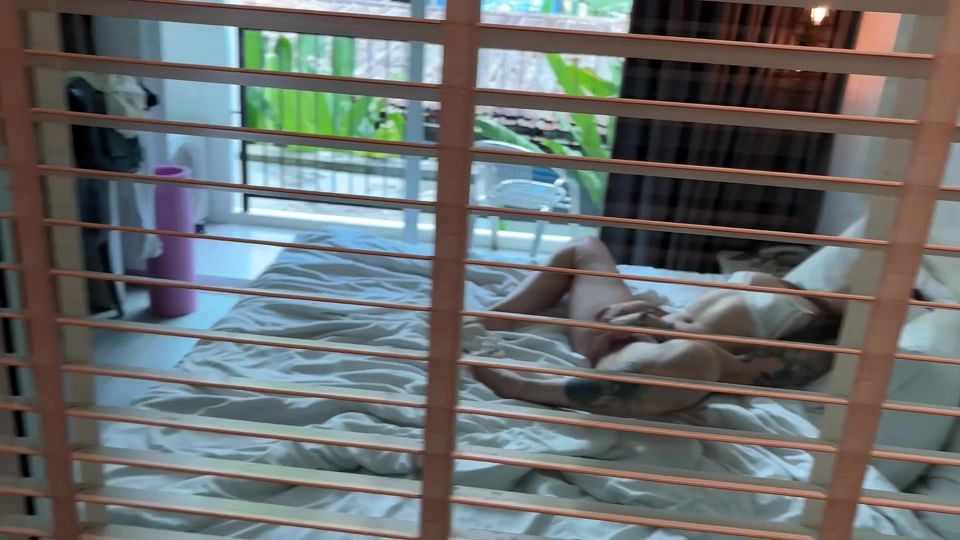 my stepsister thought no one at home but I catch her masturbating