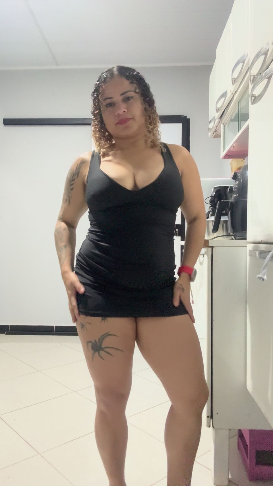 DANCING FUNK IN A SHORT DRESS AND NO PANTS