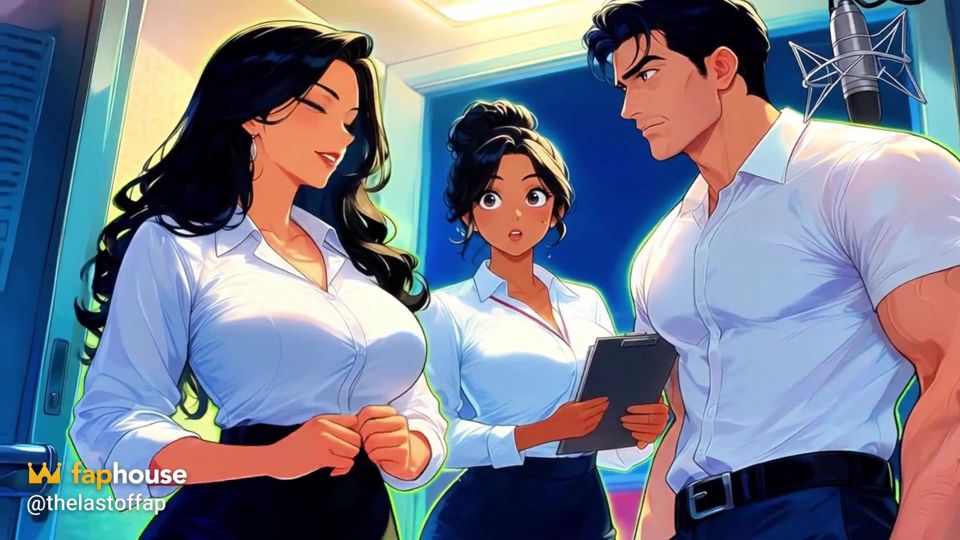 Podcast Host Takes Guest Live on Air - Studio Creampie Hentai - Ai Animation