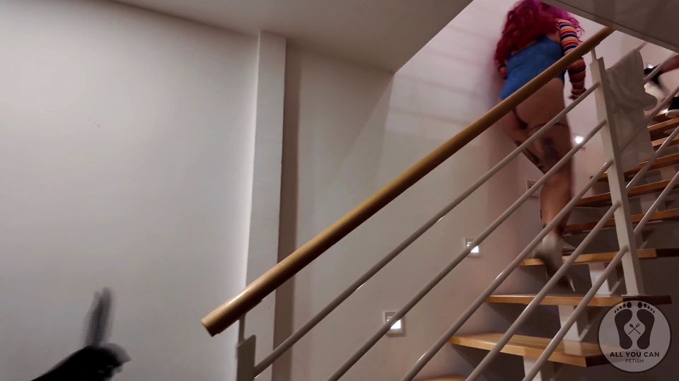 Halloween Innocent Latina Caught for Oral Sex Pussy Playing