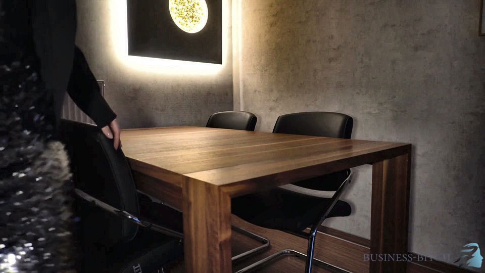 Boss fucks secretary anal on the table
