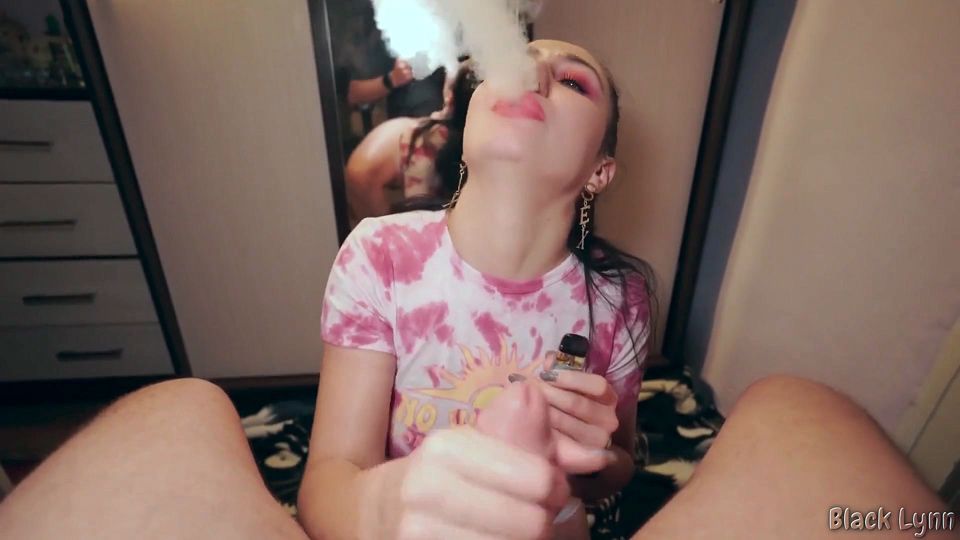 Vape and Blowjob - Black Lynn Sucks and Smokes